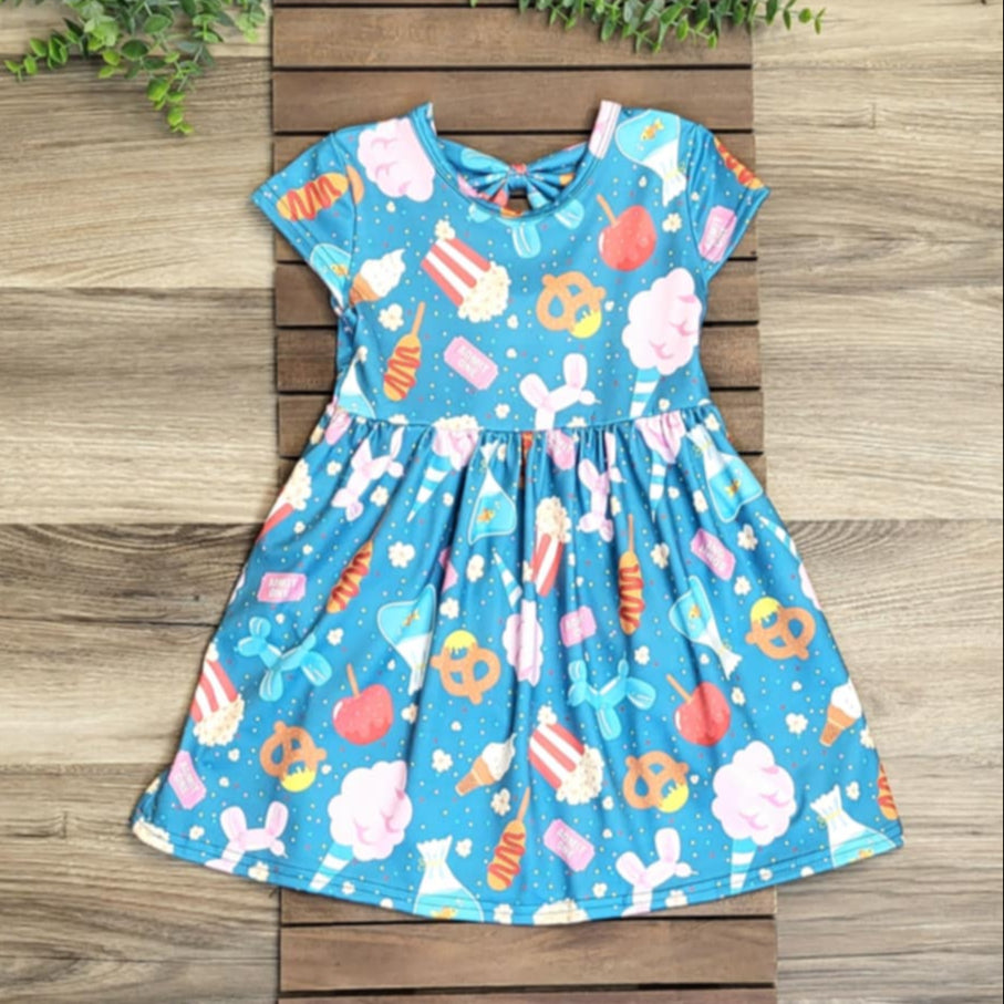 Carnival Fun Fair Themed Bow Back Dress A Touch of Magnolia Boutique
