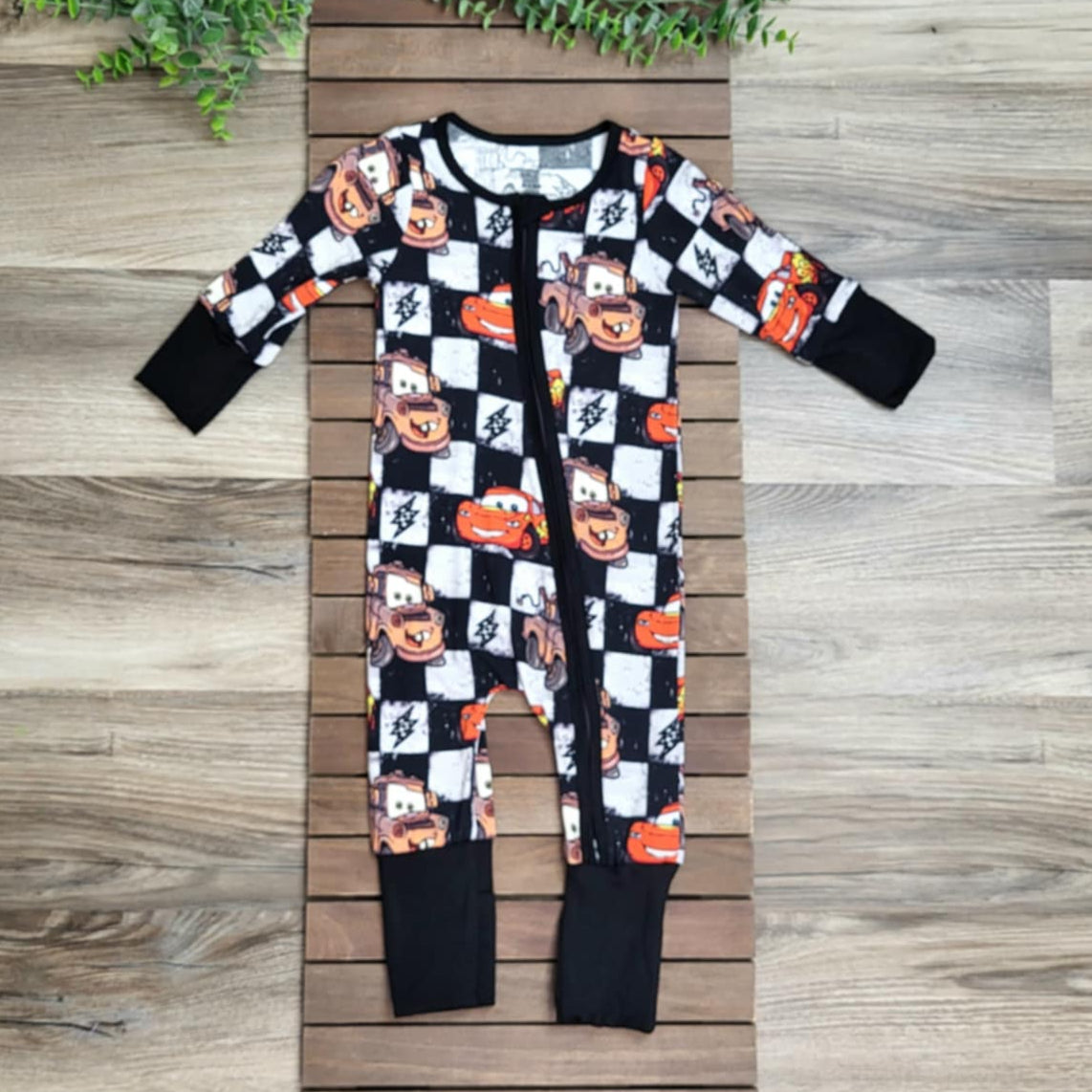 Bamboo Cars Baby Boy Zippie Romper/Sleeper A Touch of Magnolia Boutique