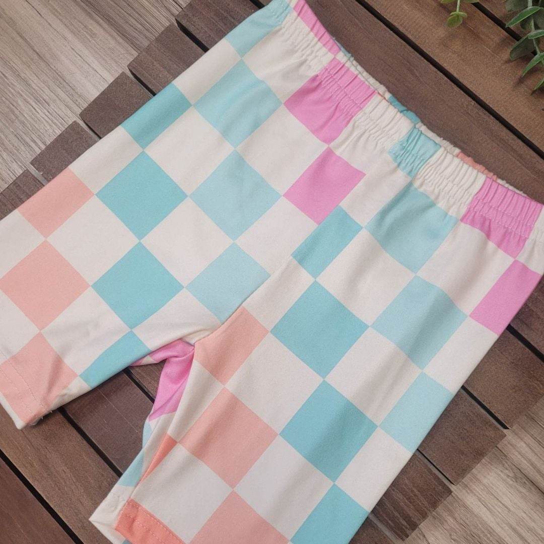 Pastel Checkered Biker Shorts  A Touch of Magnolia Boutique   