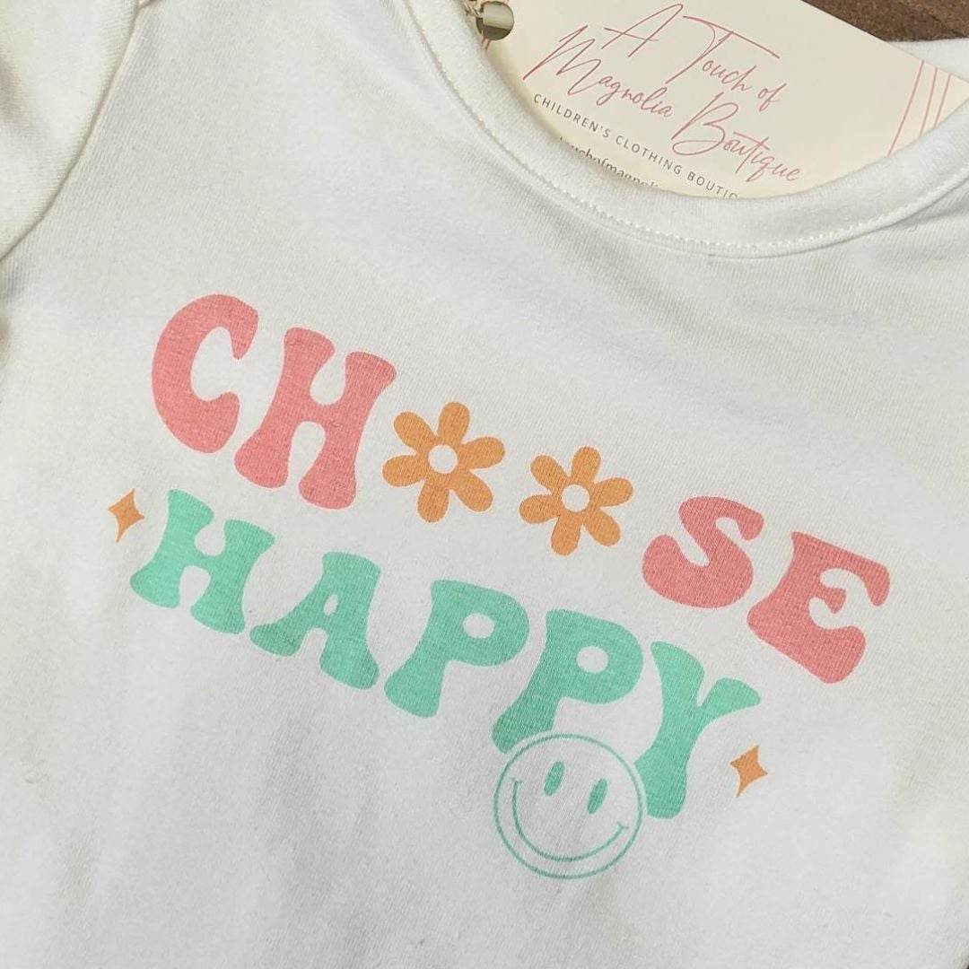 Baby Girl Smiley Choose Happy Shorts Set  A Touch of Magnolia Boutique   