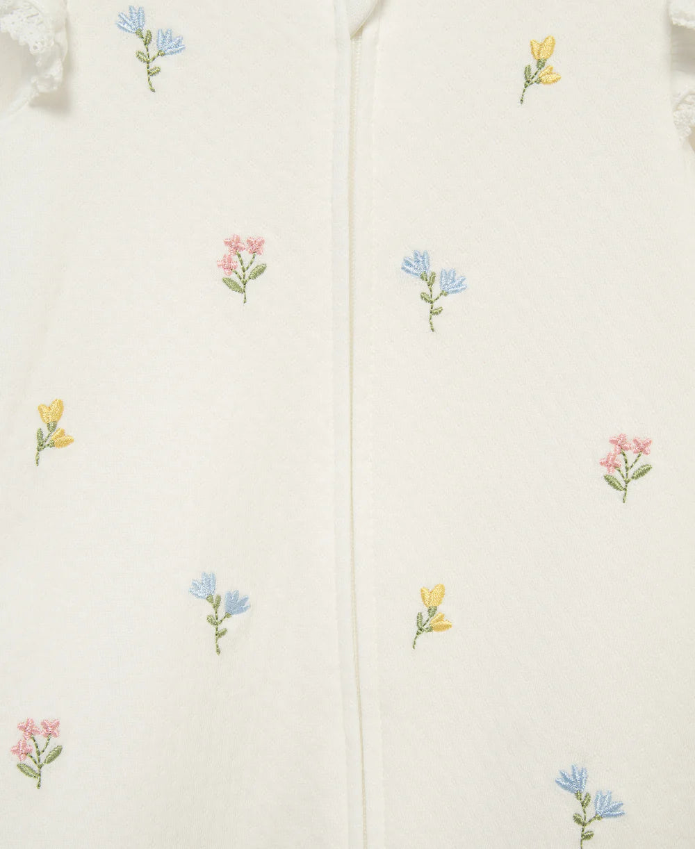 Floral 2-Way-Zip Footed One-Piece A Touch of Magnolia Boutique