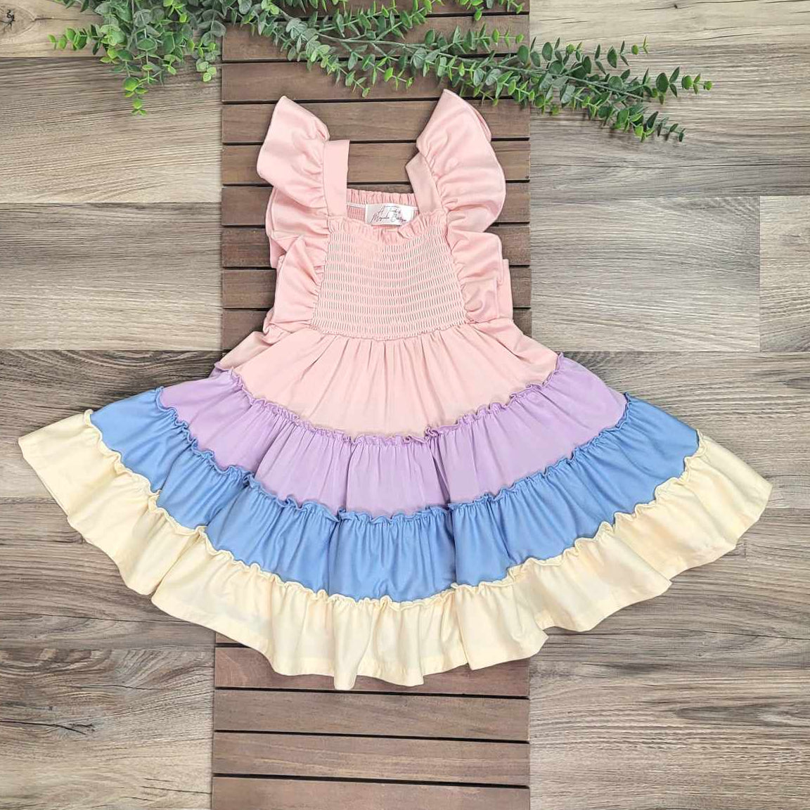 Pastel Color Block Tiered Smock Dress A Touch of Magnolia Boutique