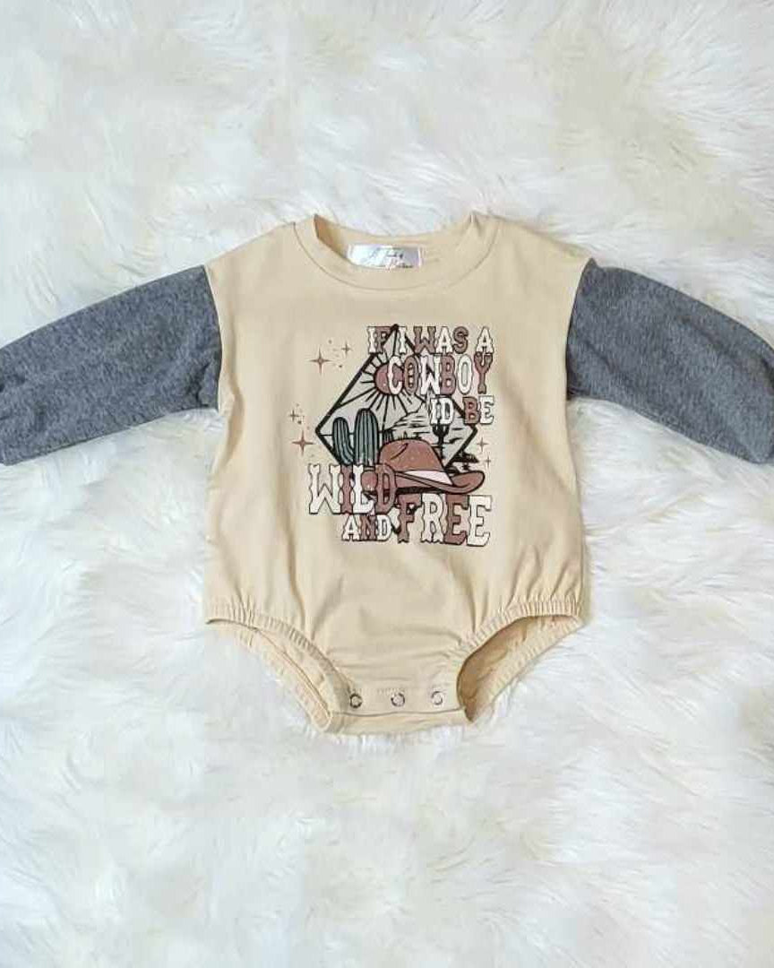 Baby Boy "If I was a Cowboy" Romper  A Touch of Magnolia Boutique   