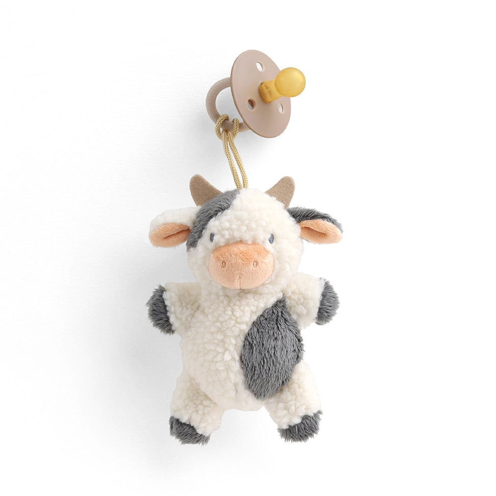 Bitzy Pal Natural Rubber Pacifier & Plush- Cow A Touch of Magnolia Boutique