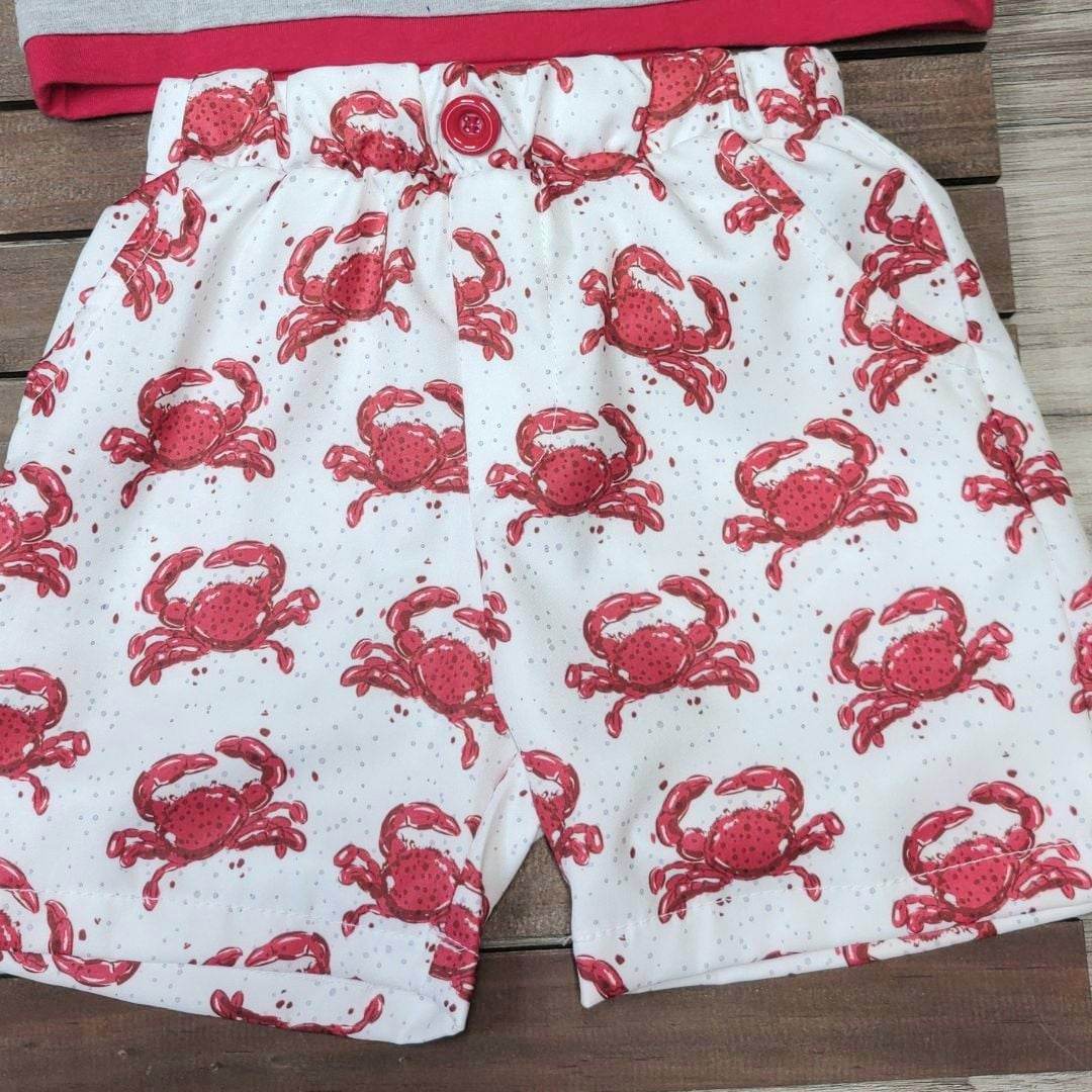Boys Crab Shorts Outfit Set  A Touch of Magnolia Boutique   