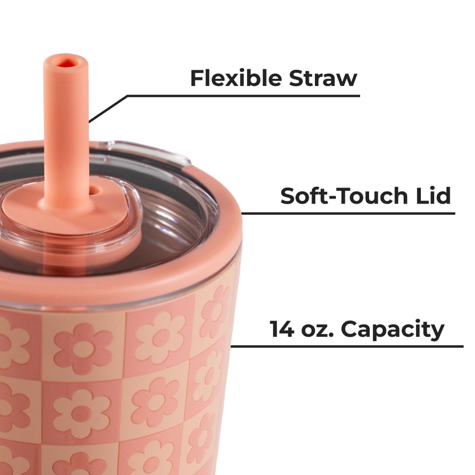 Daisy Checkers HydroJug 14 oz Everyday Tumbler A Touch of Magnolia Boutique