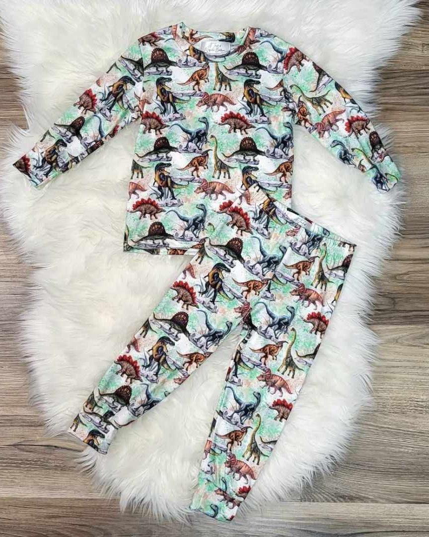 Dinosaur Pajama Set  A Touch of Magnolia Boutique   