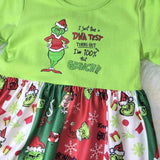Grinch Themed Patchwork Style Twirl Dress