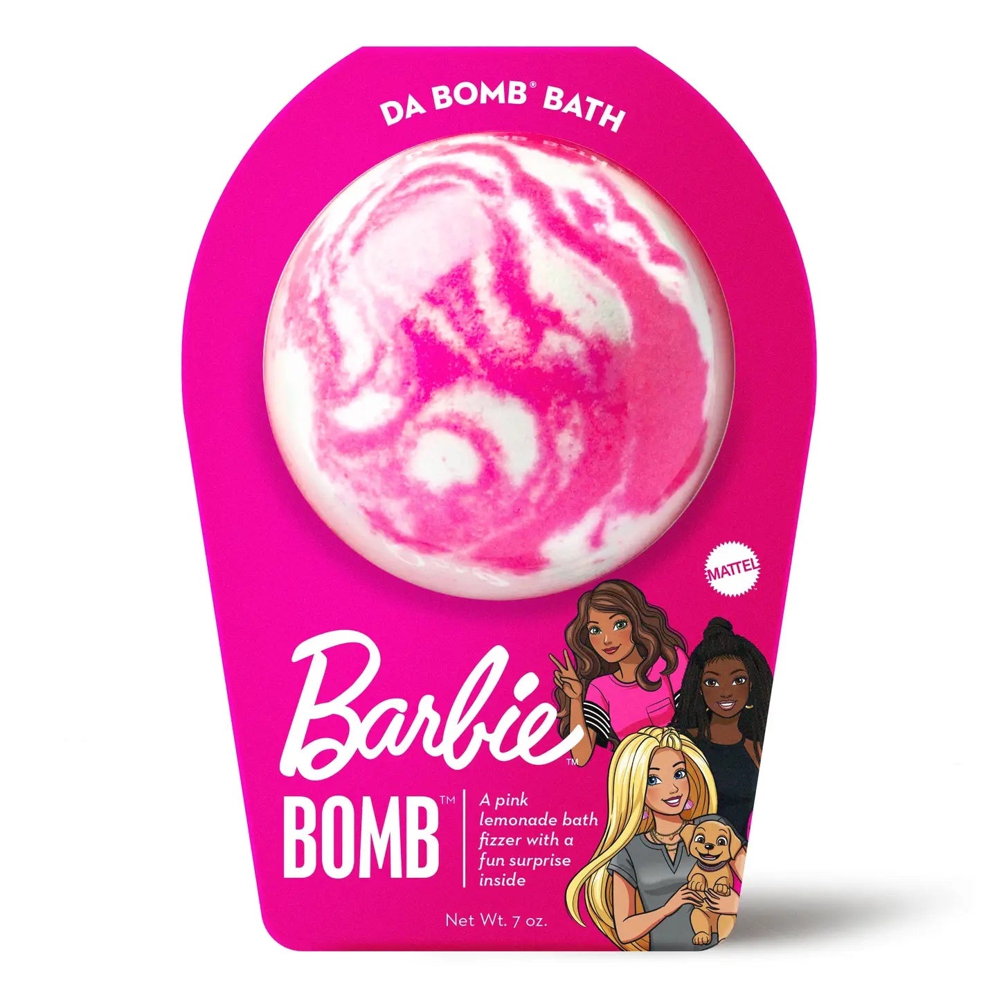 Da Bomb Bath Fizzers with toy (multiple options) A Touch of Magnolia Boutique Barbie Pink Swirl