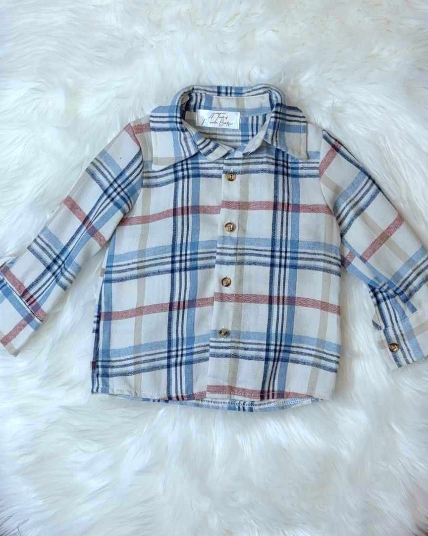 Boys Fall Plaid Button Down Top  A Touch of Magnolia Boutique   