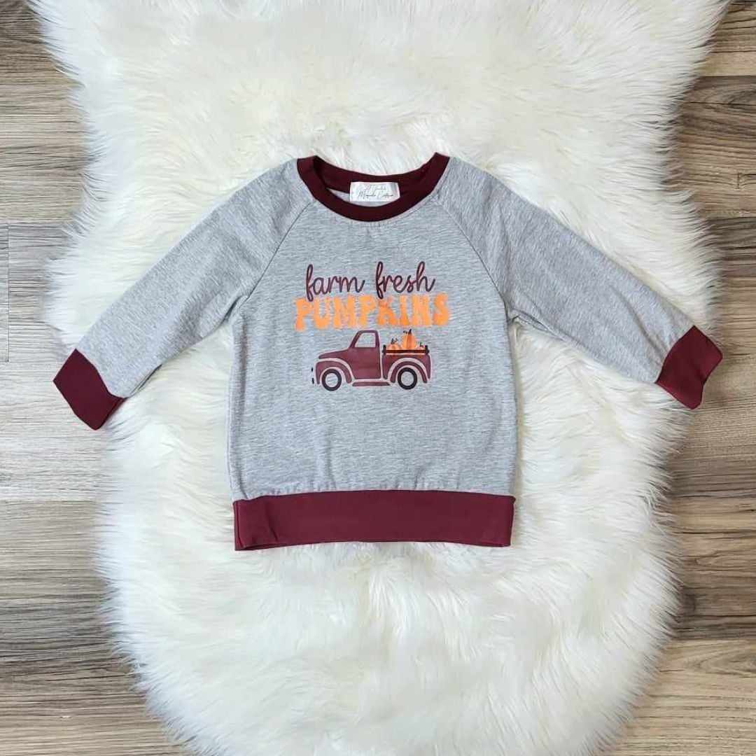 Boys Farm Fresh Pumpkin top  A Touch of Magnolia Boutique   