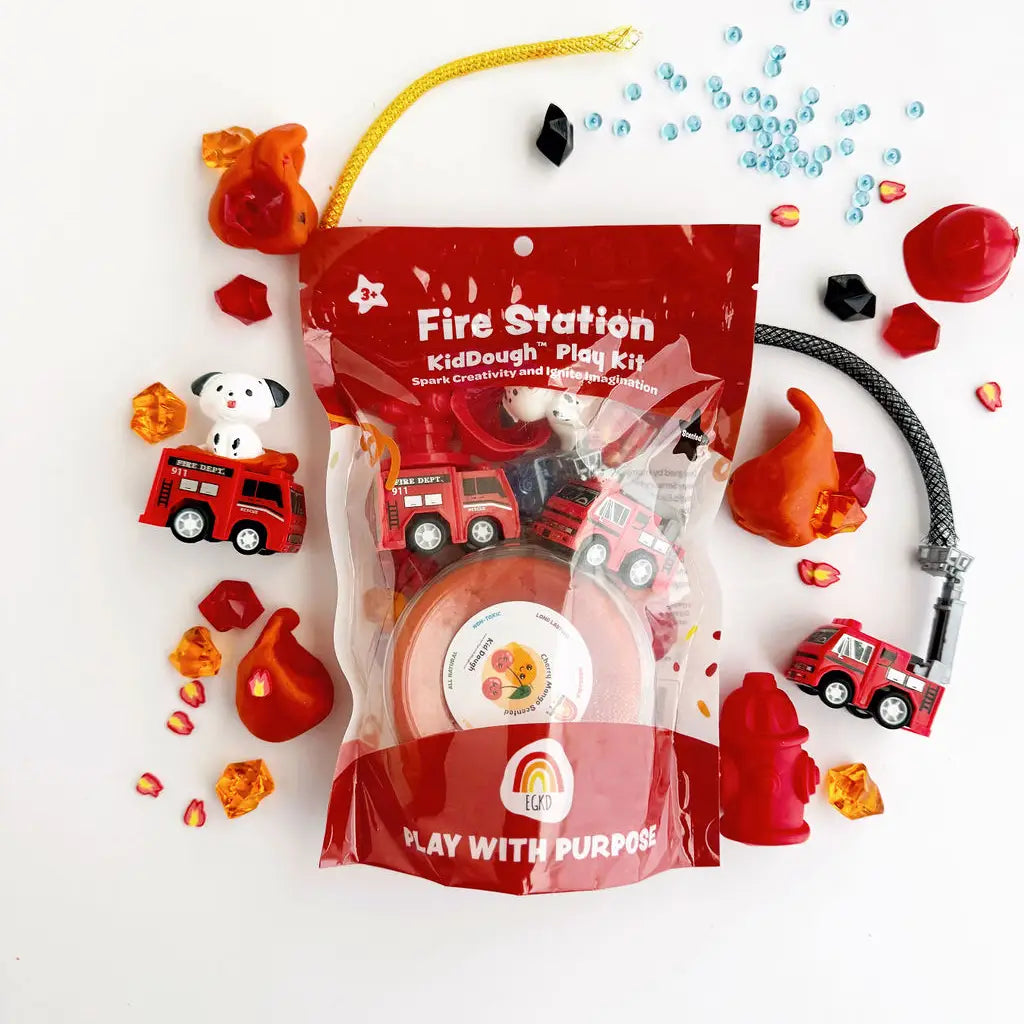 Kiddough play kit (multiple options) A Touch of Magnolia Boutique Fire Station (Cherry Mango)