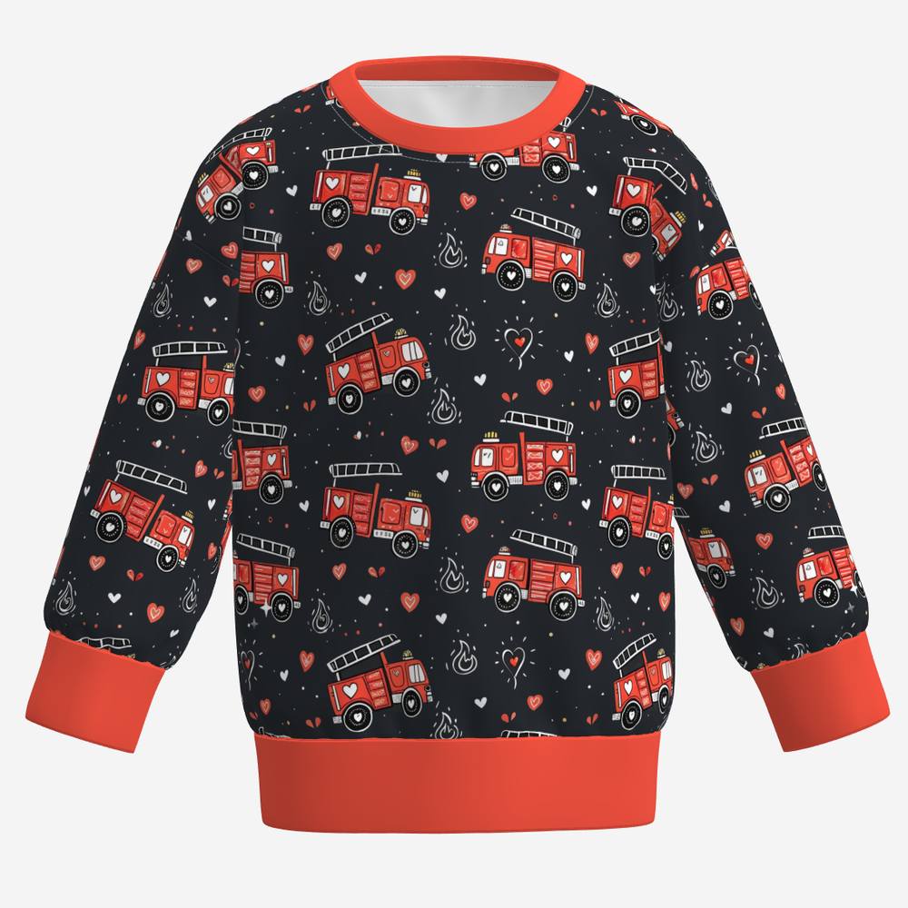 Boys Firetruck Hearts Top A Touch of Magnolia Boutique