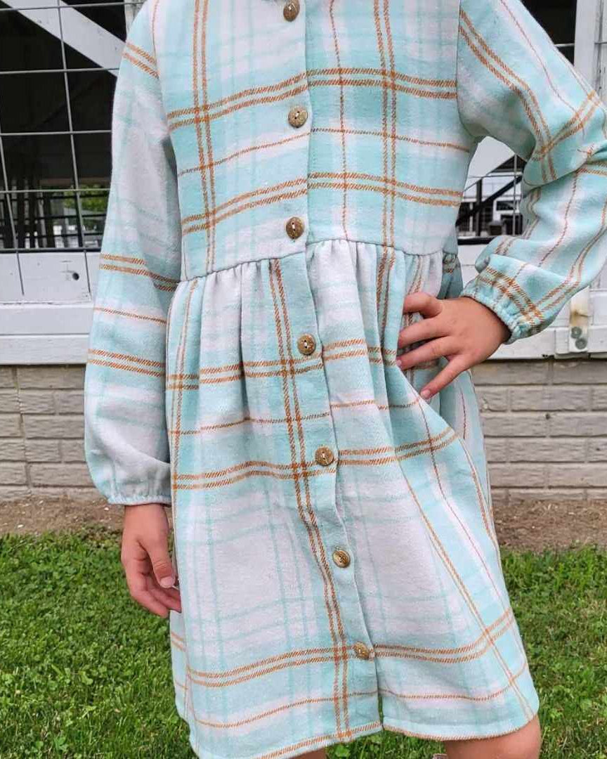 Plaid Flannel Button Dress  A Touch of Magnolia Boutique   