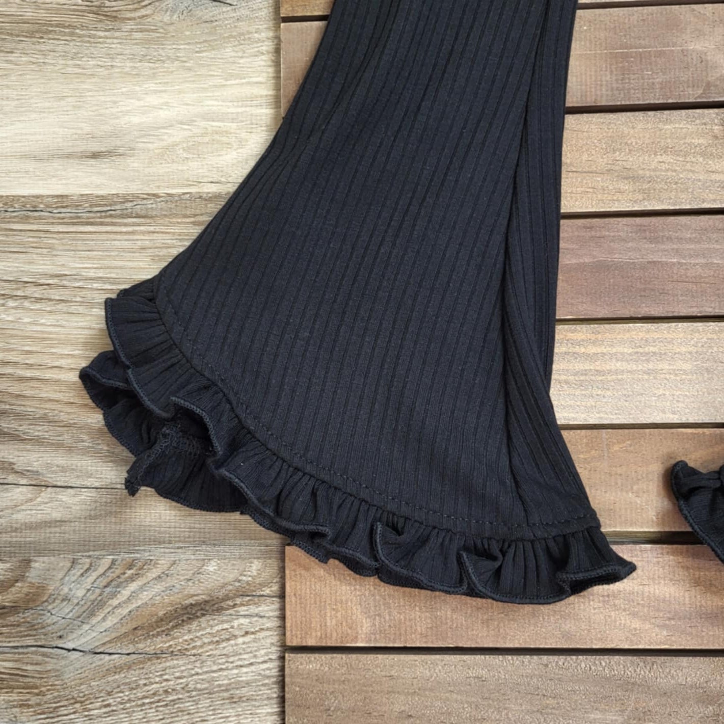 Black Ribbed Flare Leggings A Touch of Magnolia Boutique