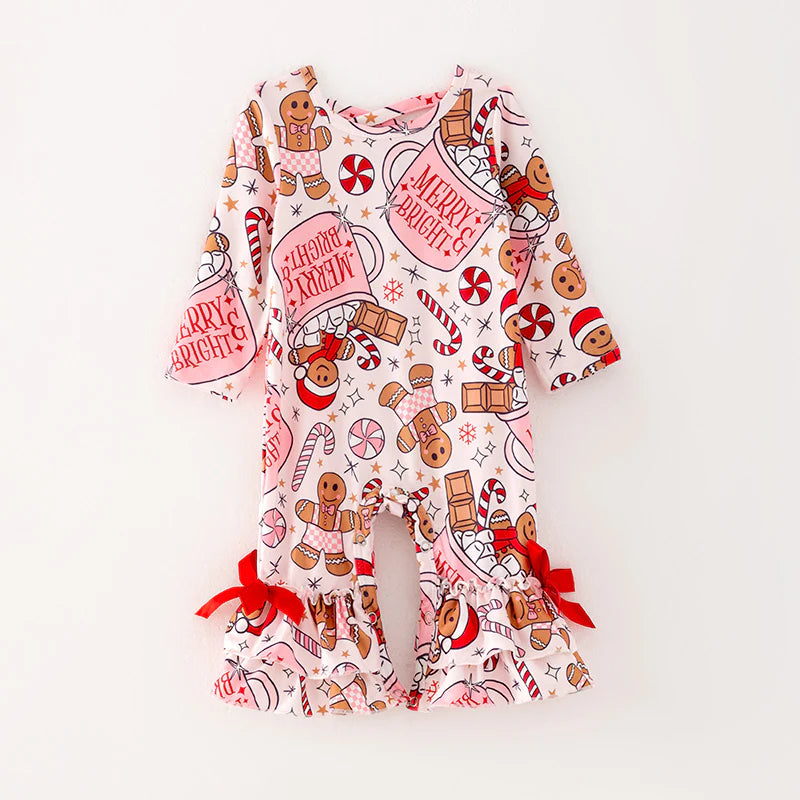 Gingerbread Themed Ruffle Romper  A Touch of Magnolia Boutique   