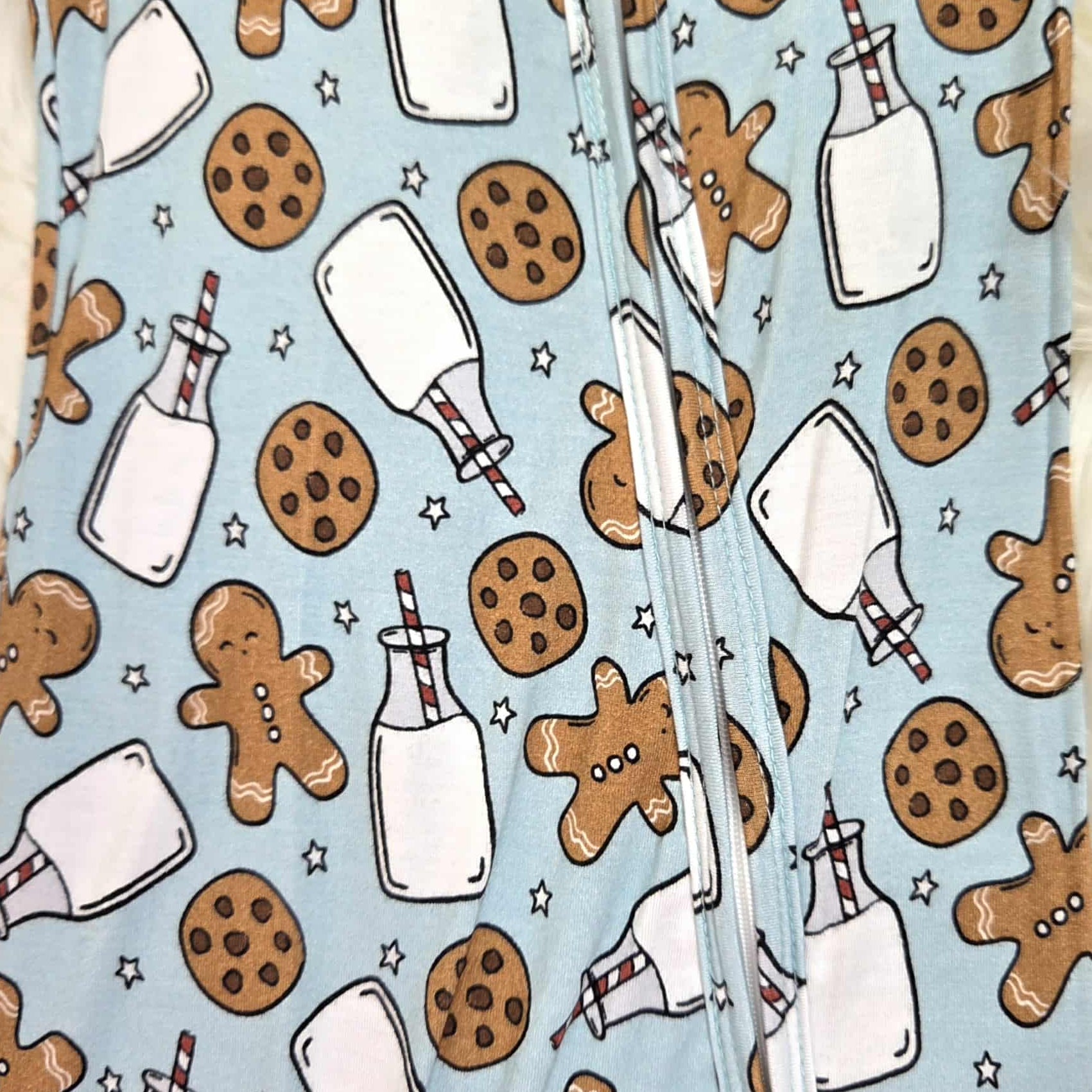 Bamboo Gingerbread Milk and Cookies Zippie Romper/Sleeper A Touch of Magnolia Boutique
