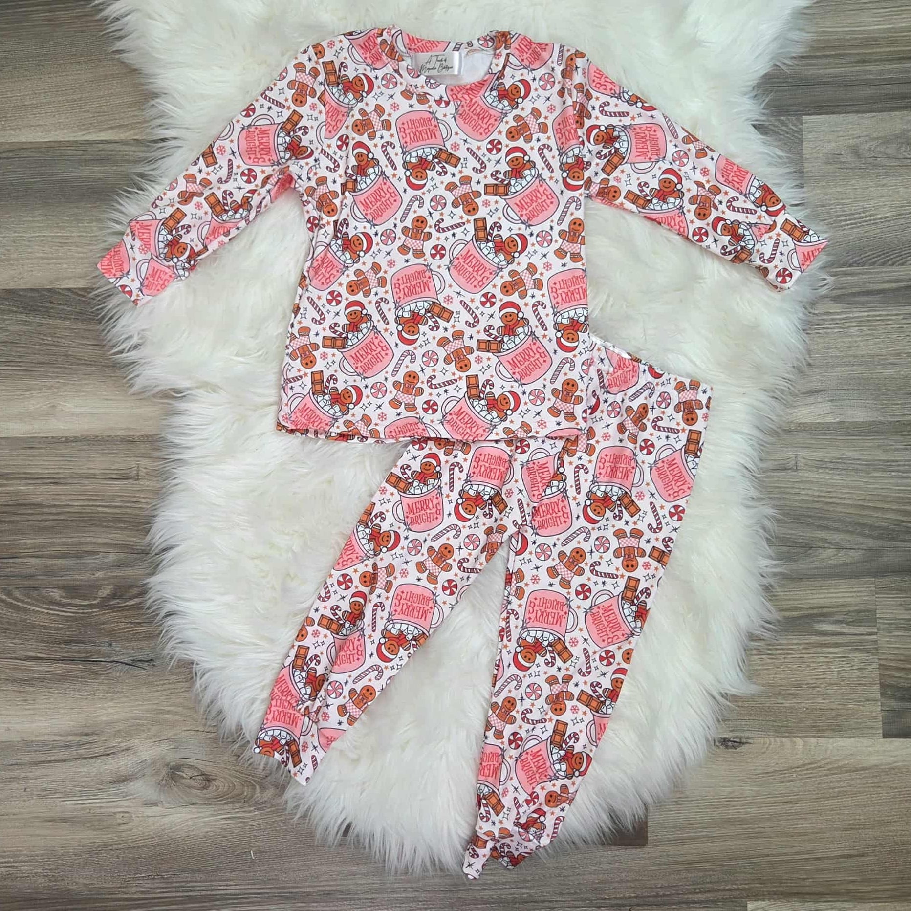 Gingerbread Hot Cocoa Pajama Set A Touch of Magnolia Boutique