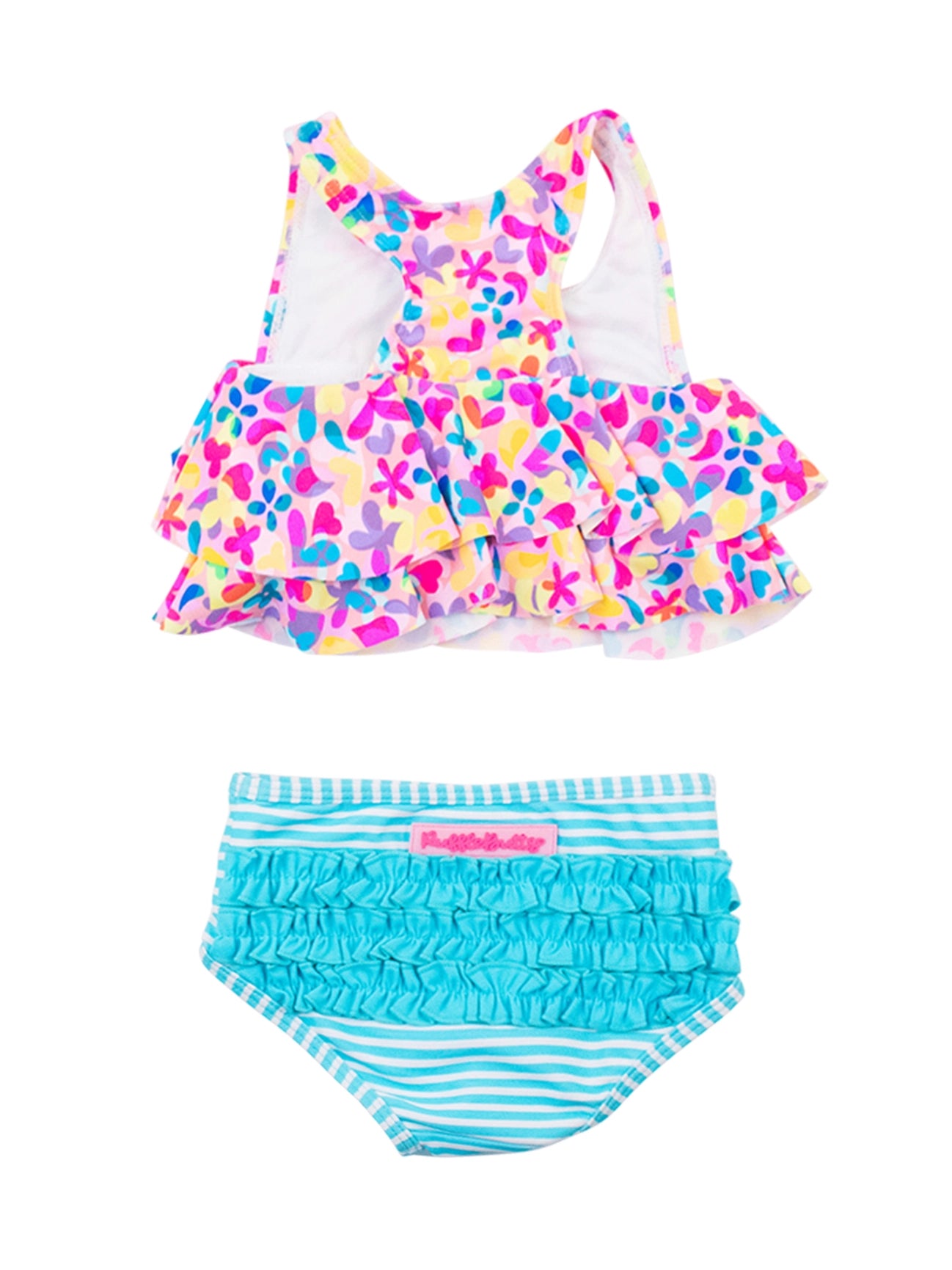 Girls Vibrant Neon Flounce Bikini 2-Piece Swimsuit with Signature Rear Ruffles A Touch of Magnolia Boutique