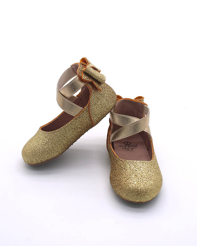 Kennedy Bow Back Ballets-Gold Glitter  A Touch of Magnolia Boutique   
