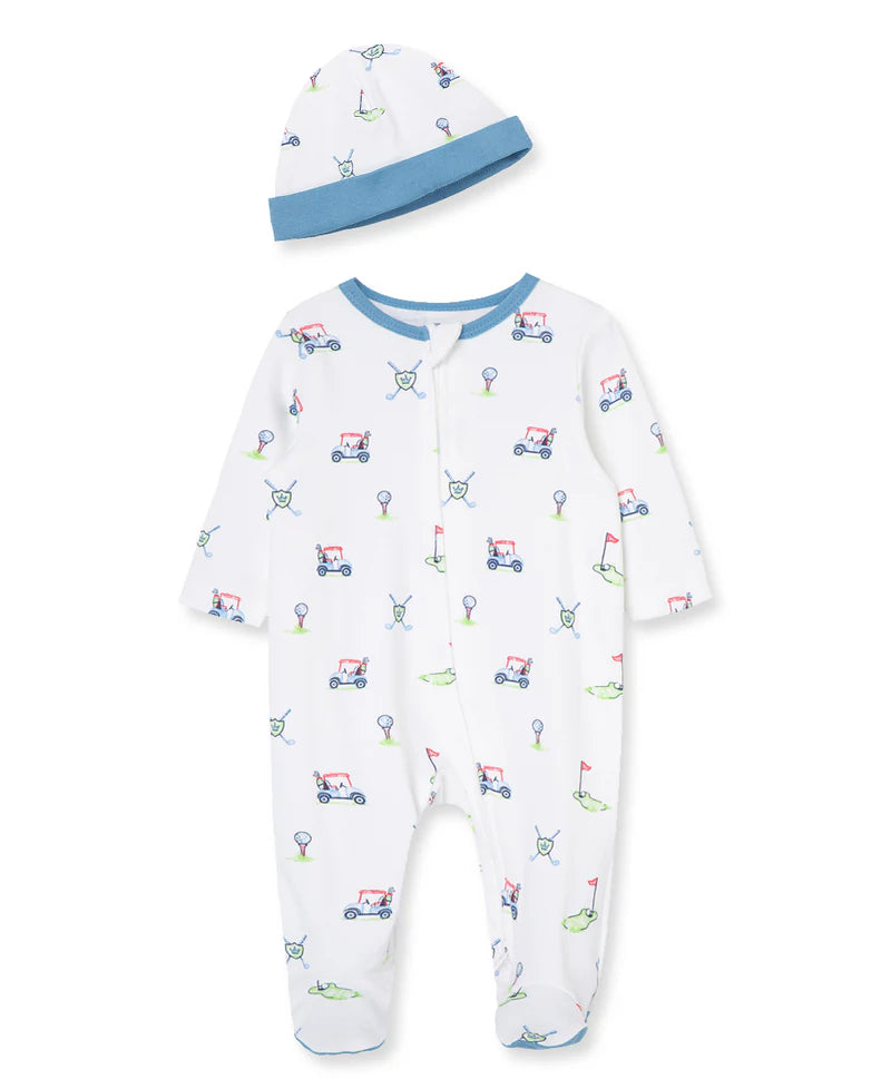 Golf Themed Footie/hat Sleep/Play A Touch of Magnolia Boutique