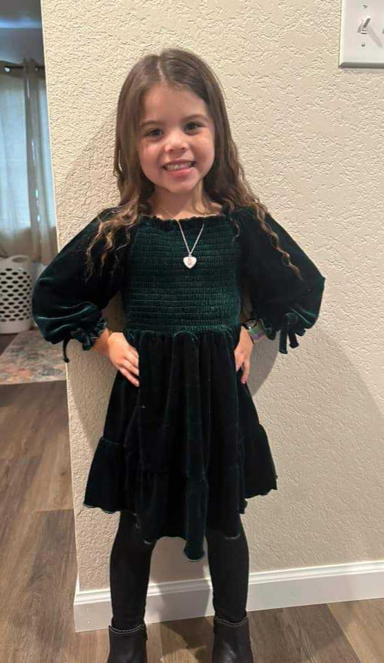 Green Velvet Smocked Dress  A Touch of Magnolia Boutique   