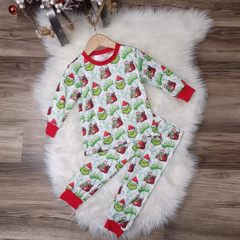 Grinch Inspired Holiday Pajamas
