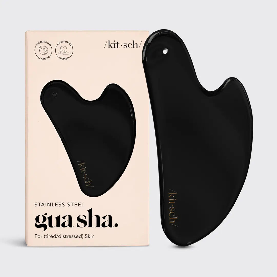 Kitsch Stainless Steel Gua Sha - Matte Black A Touch of Magnolia Boutique
