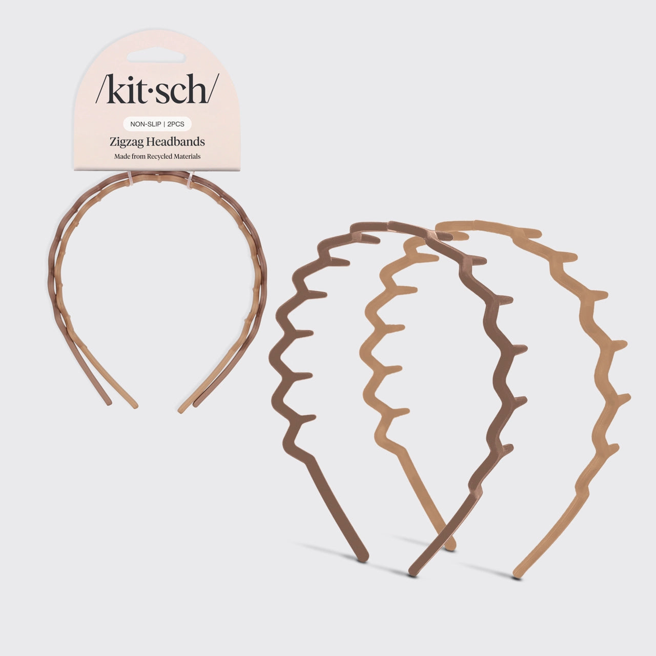Recycled Plastic Zig Zag Headband 2pc - Neutral A Touch of Magnolia Boutique