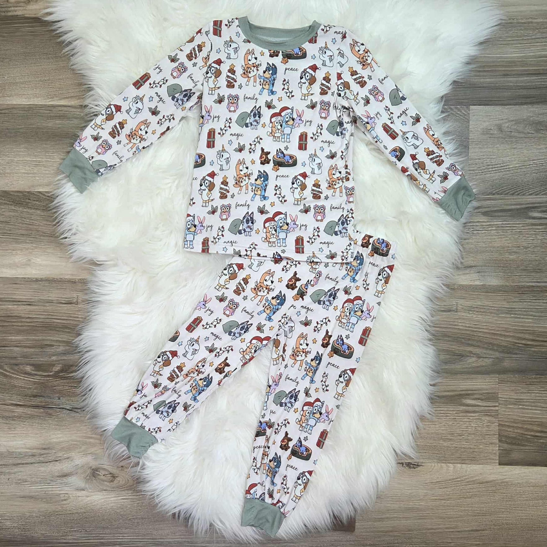 Bamboo Heelers Holiday Two-Piece Pajama Set A Touch of Magnolia Boutique