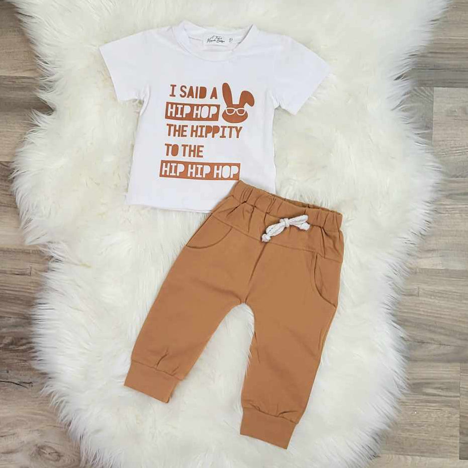 Hip Hop Top and Joggers Outfit Set for Baby & Young Toddler Boys A Touch of Magnolia Boutique