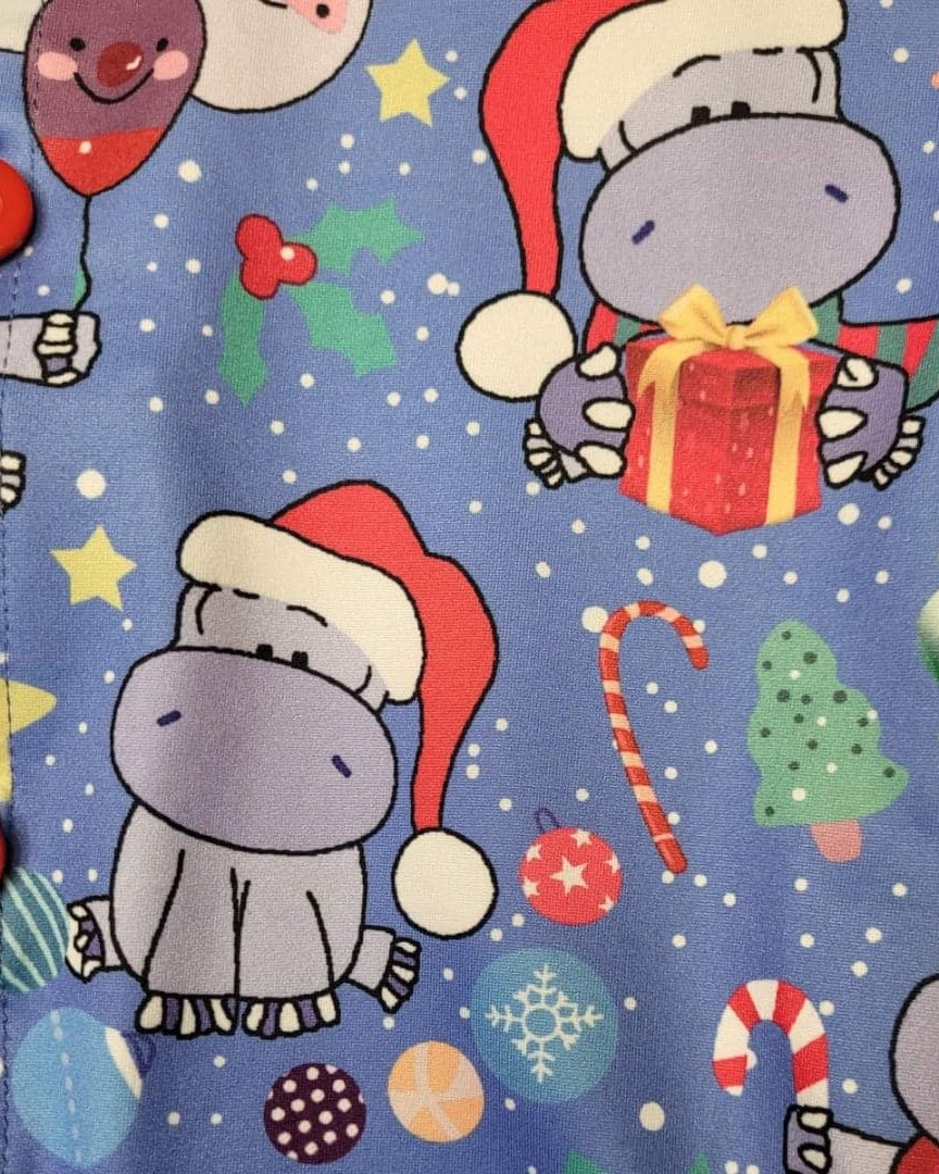 Hippopotamus Ruffle Holiday Pajamas  A Touch of Magnolia Boutique   