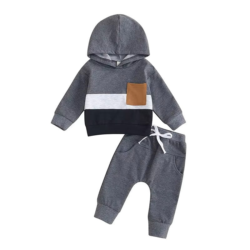 Color Block Hooded Top and Jogger Outfit Set A Touch of Magnolia Boutique