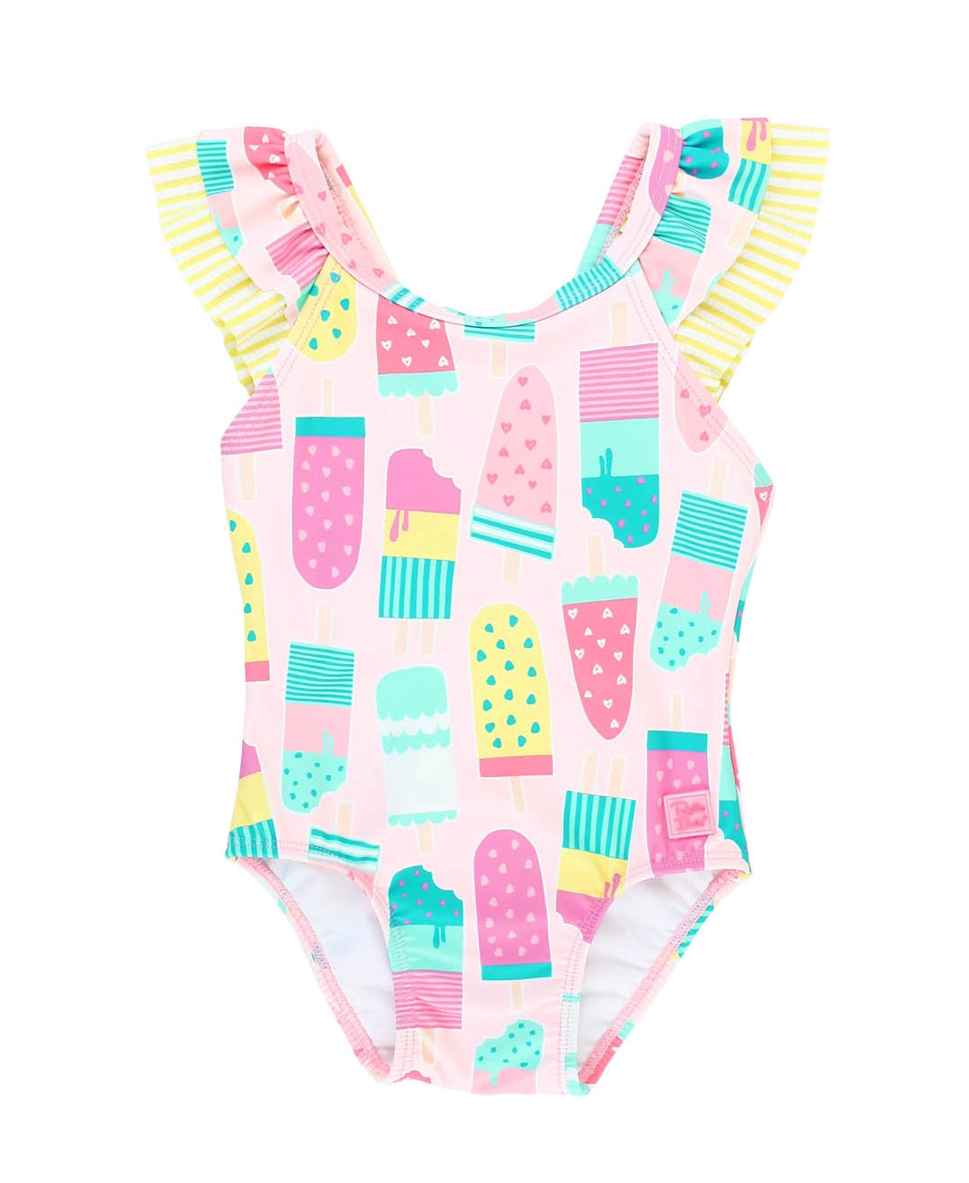 Girls Ice Cream Social Bow V-Back One Piece Swimsuit A Touch of Magnolia Boutique