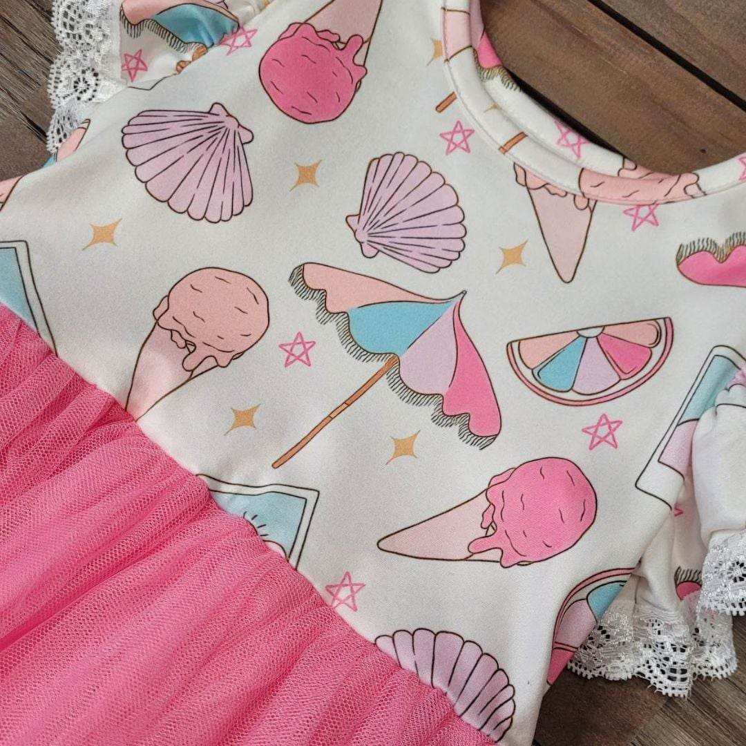 Summer Fun Ice Cream At the Beach Tulle Dress  A Touch of Magnolia Boutique   