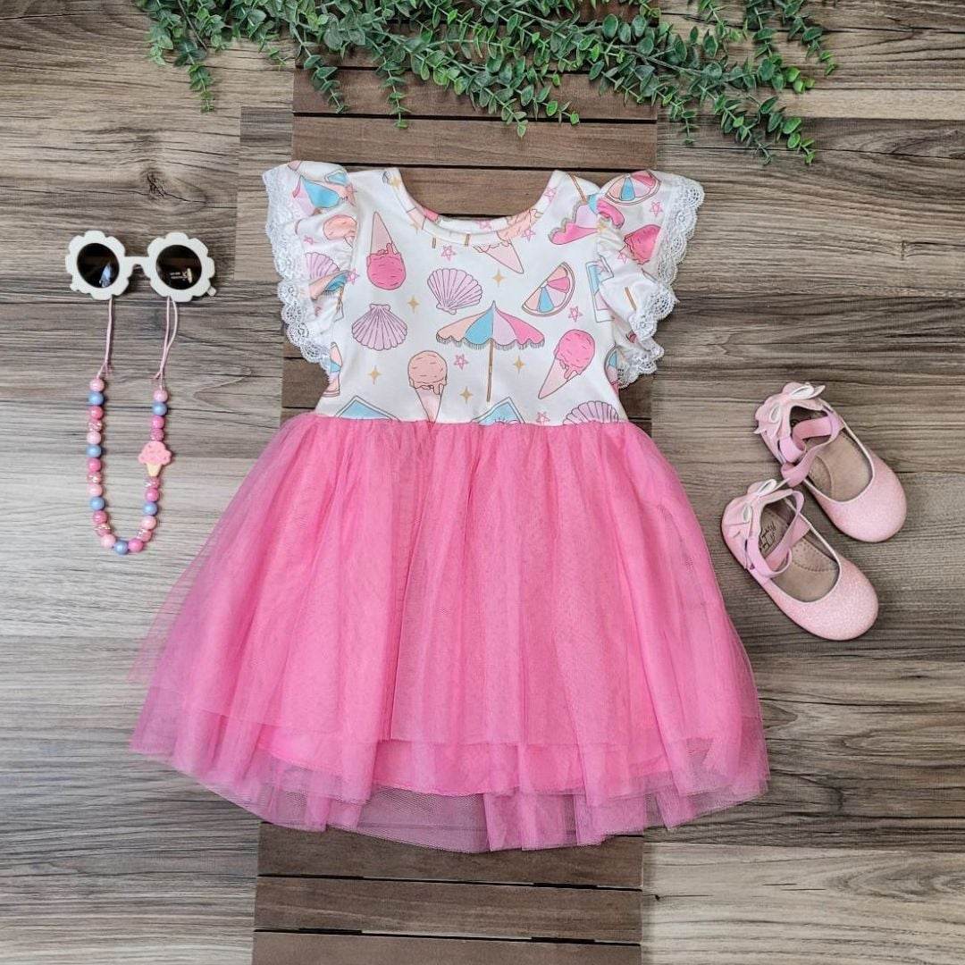 Summer Fun Ice Cream At the Beach Tulle Dress  A Touch of Magnolia Boutique   