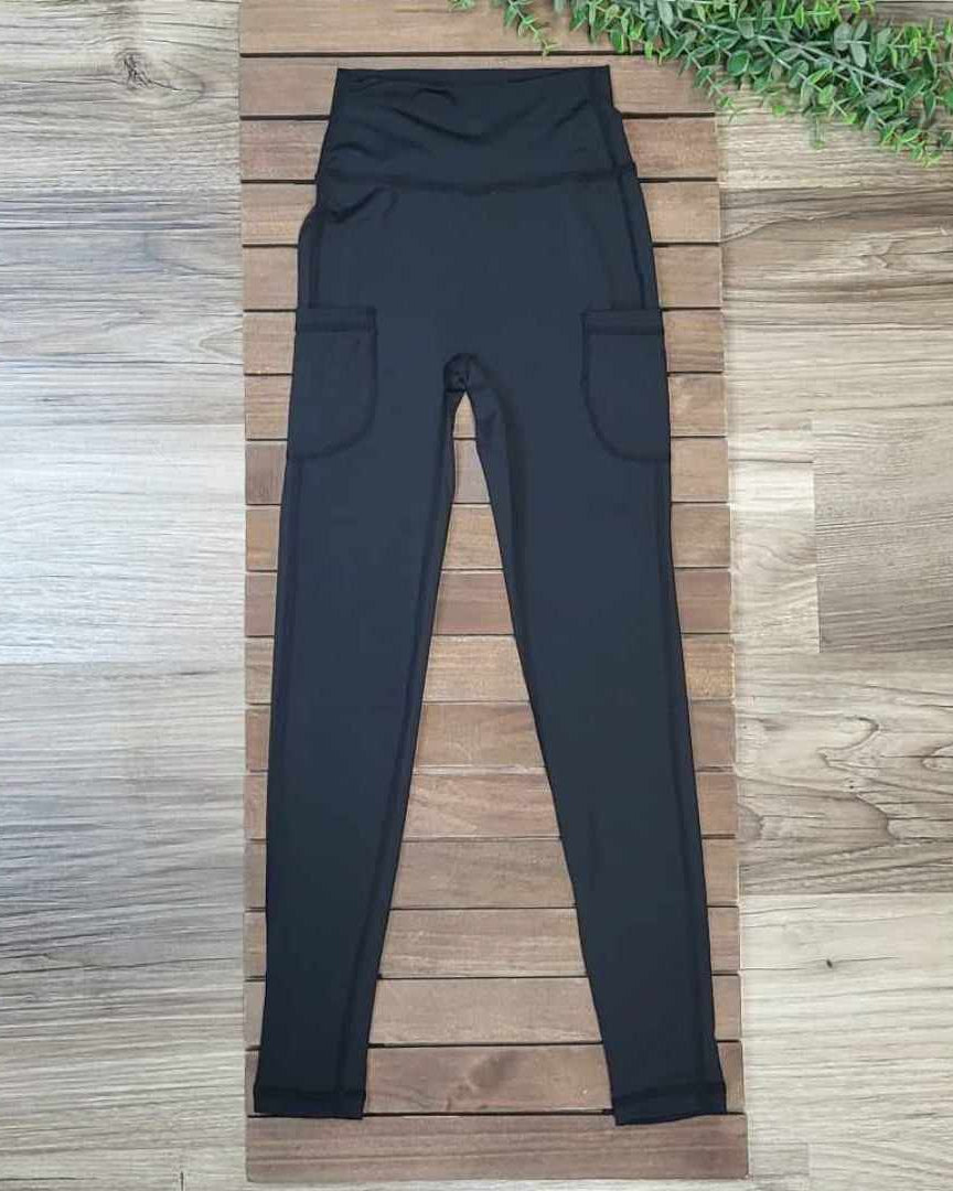 Girls Black Lightweight Athletic Yoga Leggings  A Touch of Magnolia Boutique   