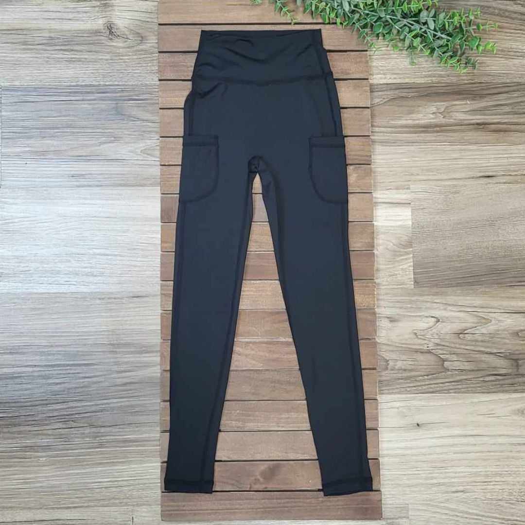 Girls Black Lightweight Athletic Yoga Leggings  A Touch of Magnolia Boutique   