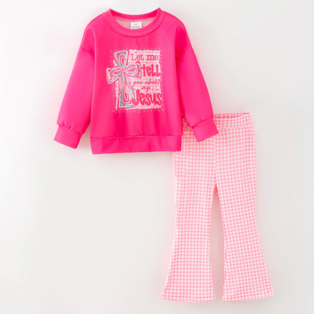 Let Me Tell You About My Jesus Pink Two-Piece Set A Touch of Magnolia Boutique