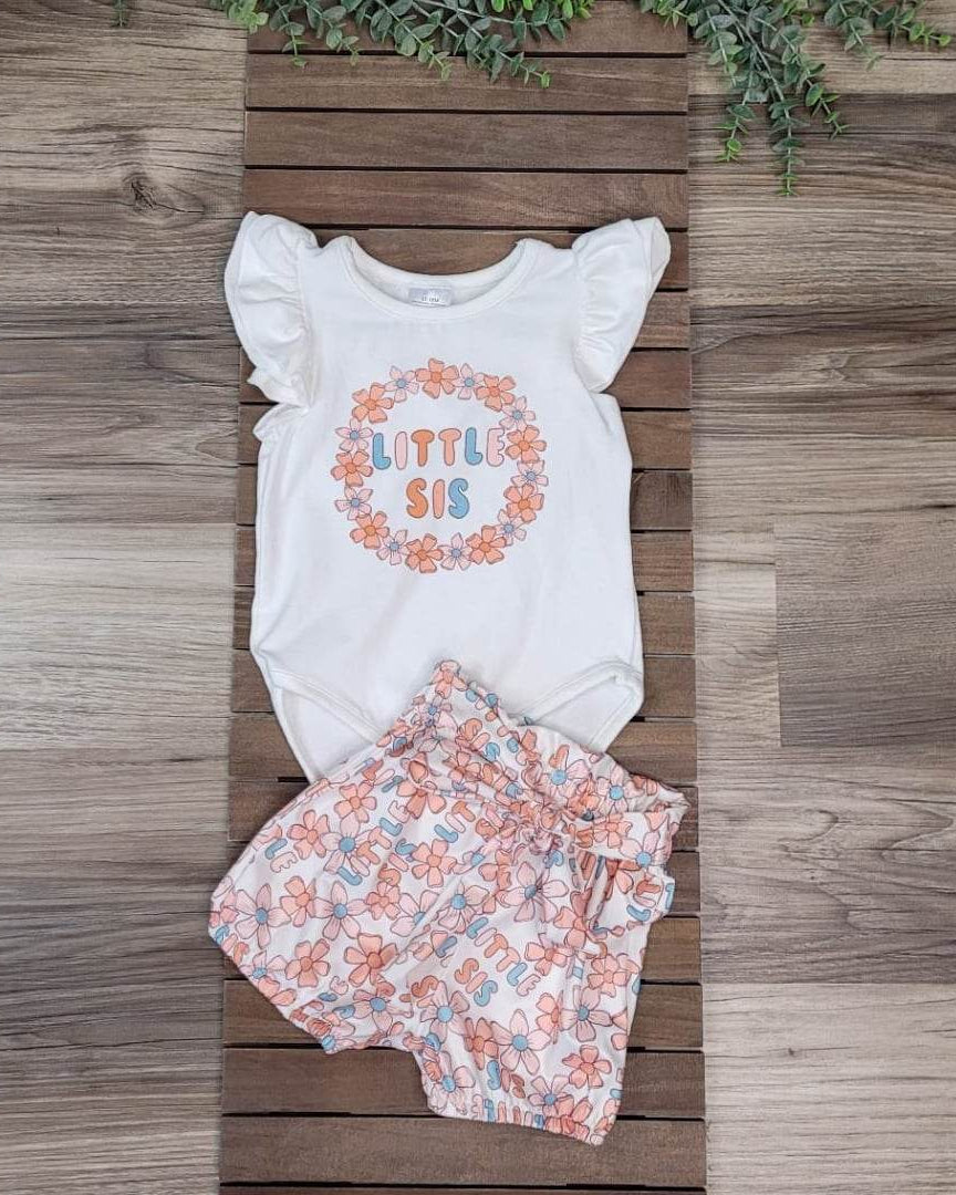 Baby Girl Little Sis Shorts Set  A Touch of Magnolia Boutique   