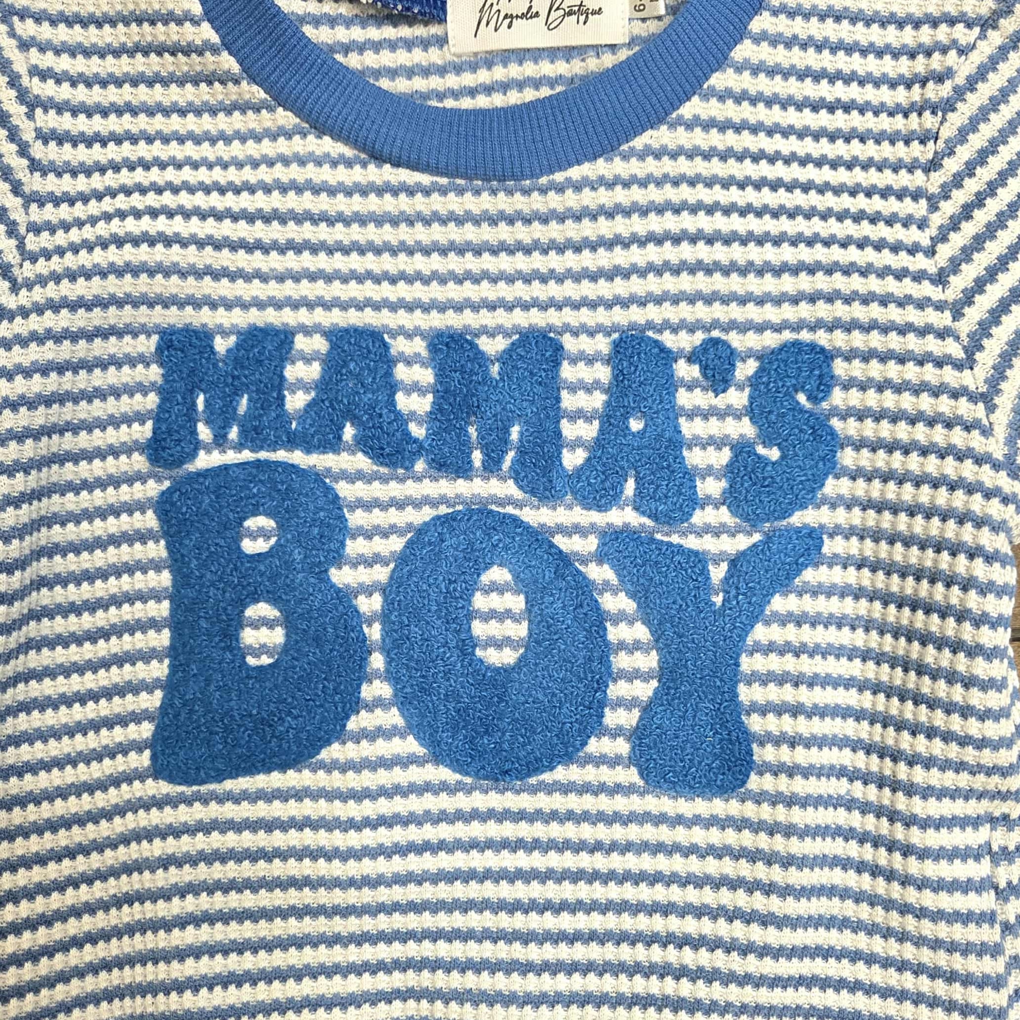 Mama's Boy Blue Striped Jogger Set-Baby and Toddler Boys A Touch of Magnolia Boutique