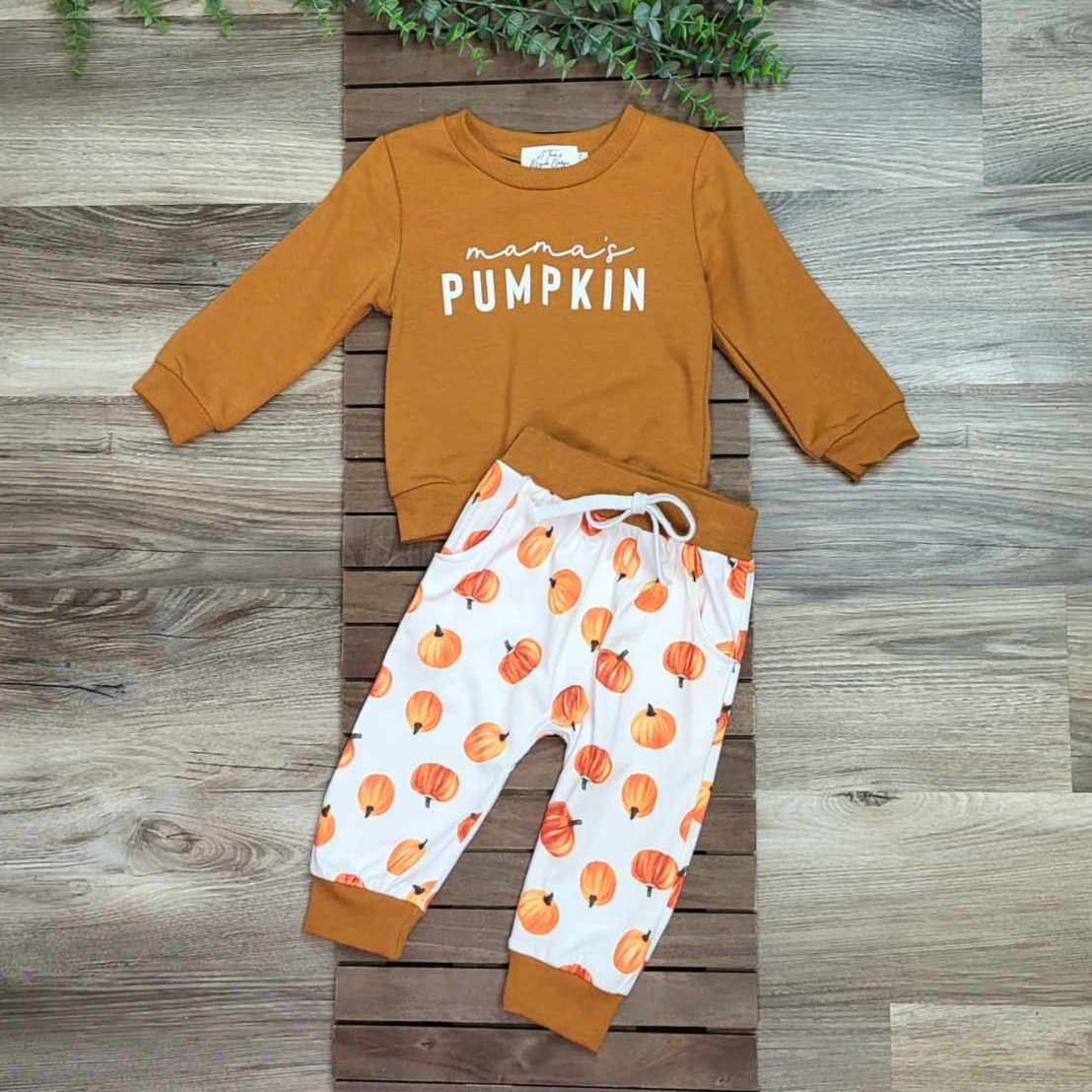 Mama's Pumpkin Jogger Set  A Touch of Magnolia Boutique   