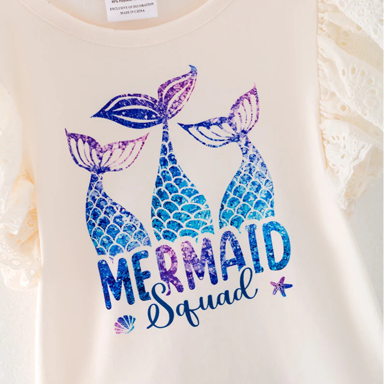 Mermaid Squad Flutter Sleeve Top A Touch of Magnolia Boutique