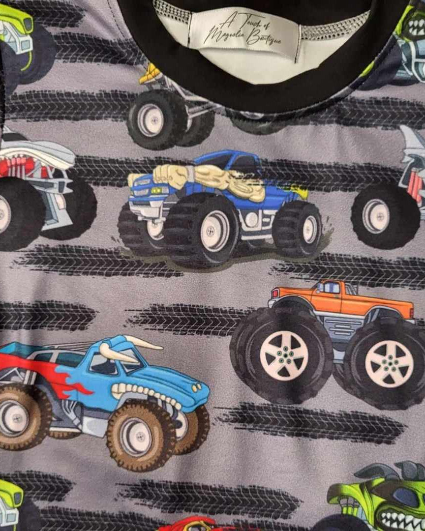 Monster Truck 2 Pajama Set (sizes 6, 7, 10. 12 available)  A Touch of Magnolia Boutique   