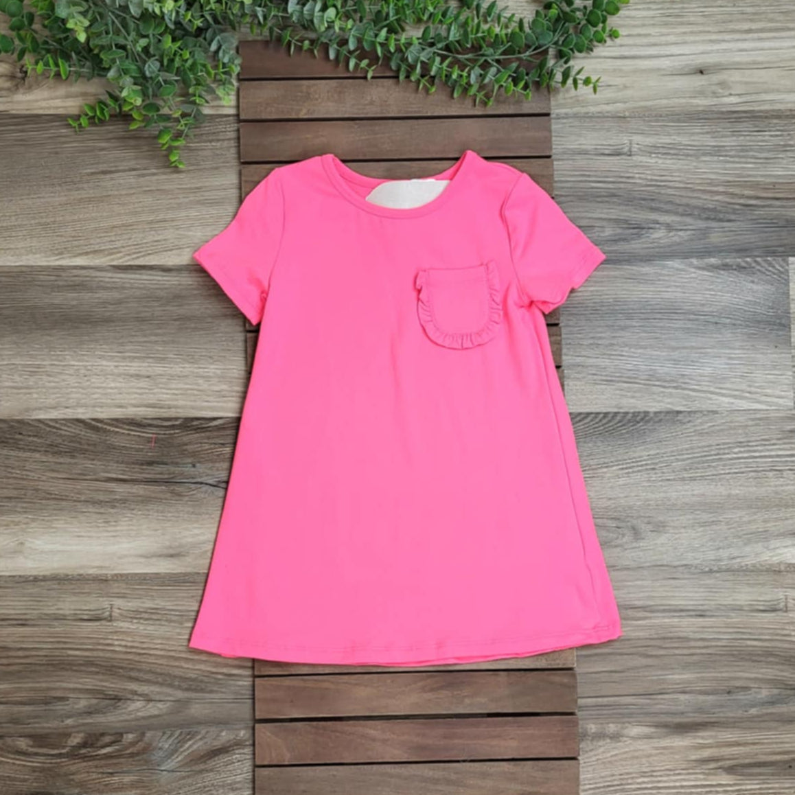 Neon Pink T-Shirt Dress A Touch of Magnolia Boutique