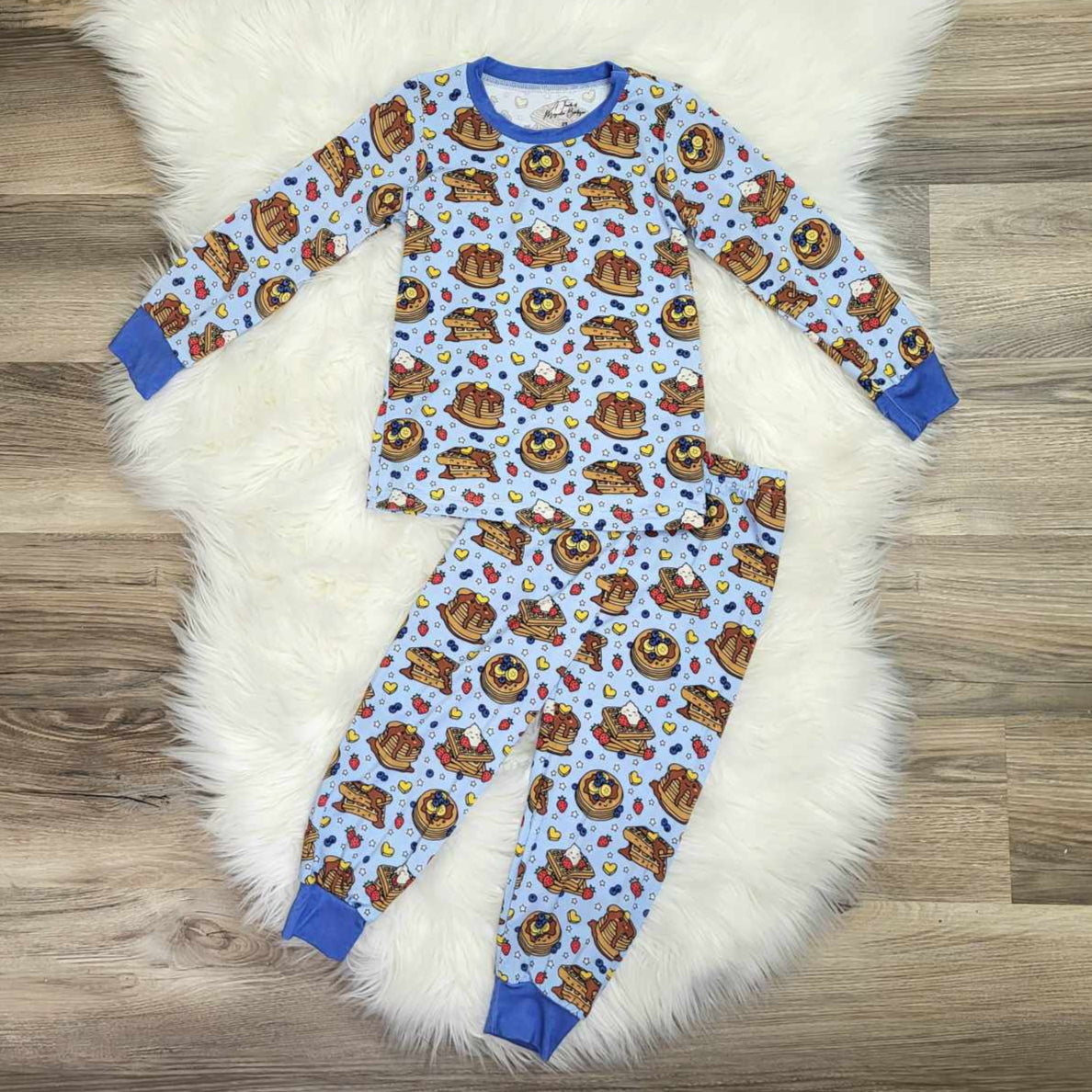 Bamboo Two-Piece Pajama Set- Pancakes and Waffles Print A Touch of Magnolia Boutique