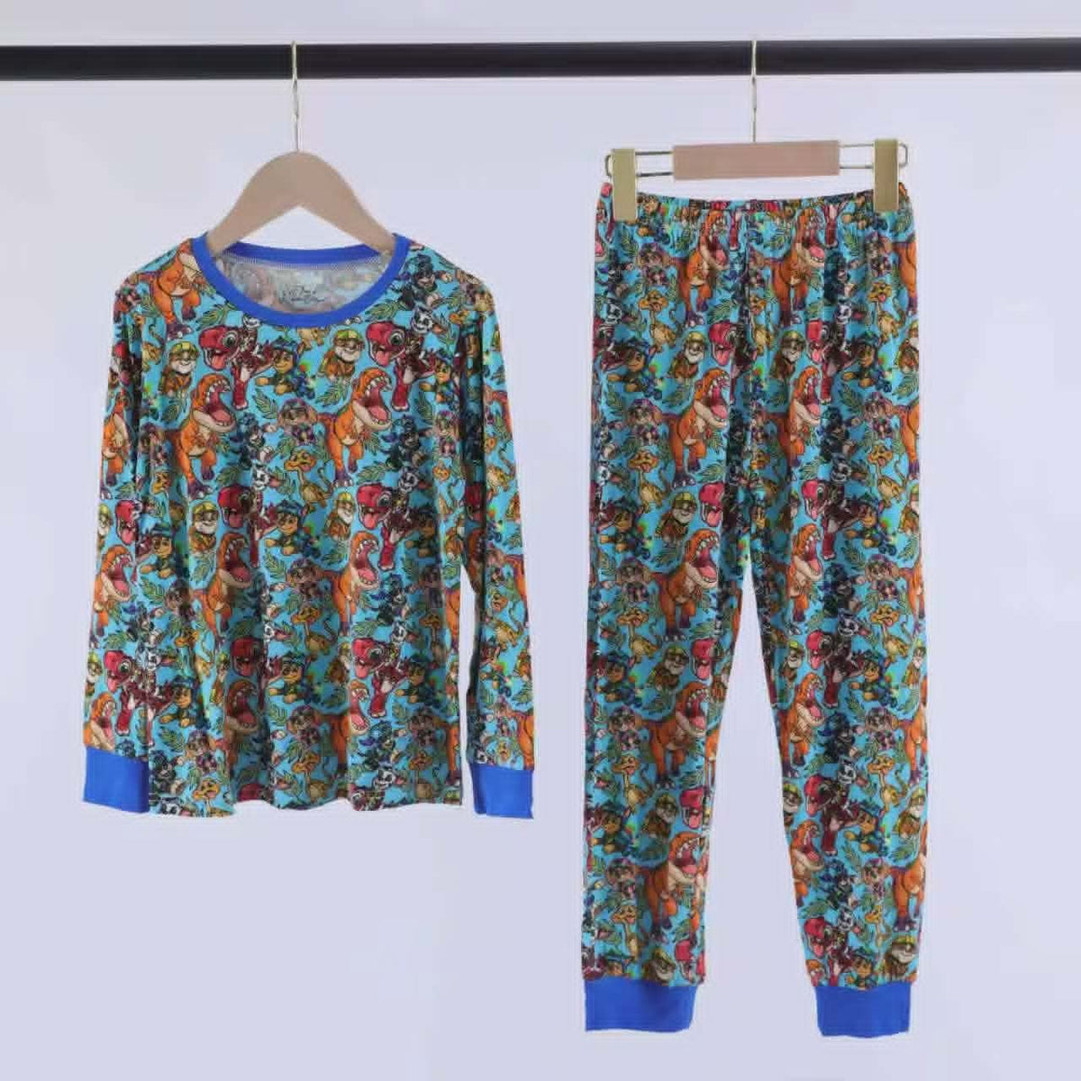 Bamboo Dino Rescue Pups Two-Piece Pajama Set A Touch of Magnolia Boutique