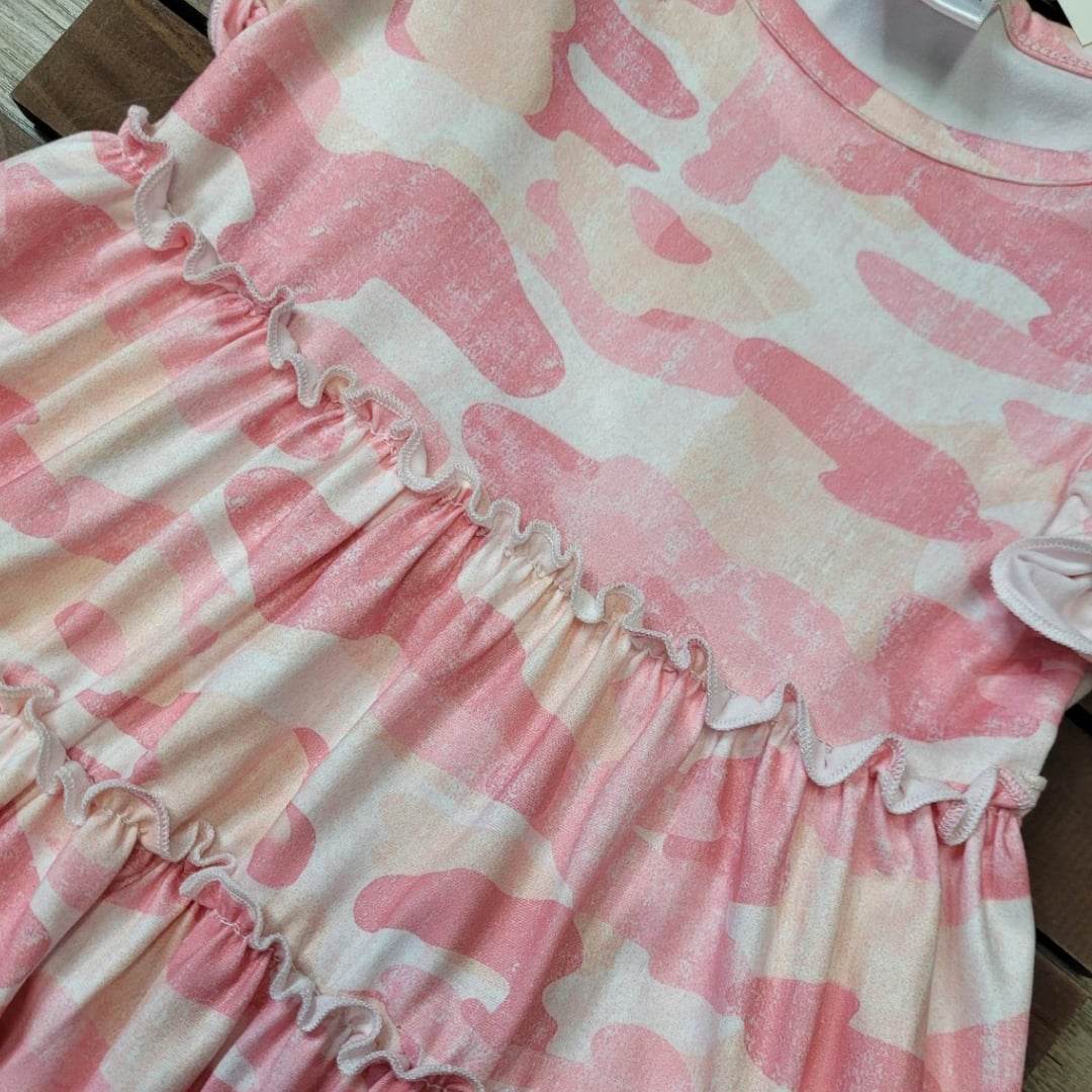 Pink Camo Tiered Ruffle Dress  A Touch of Magnolia Boutique   