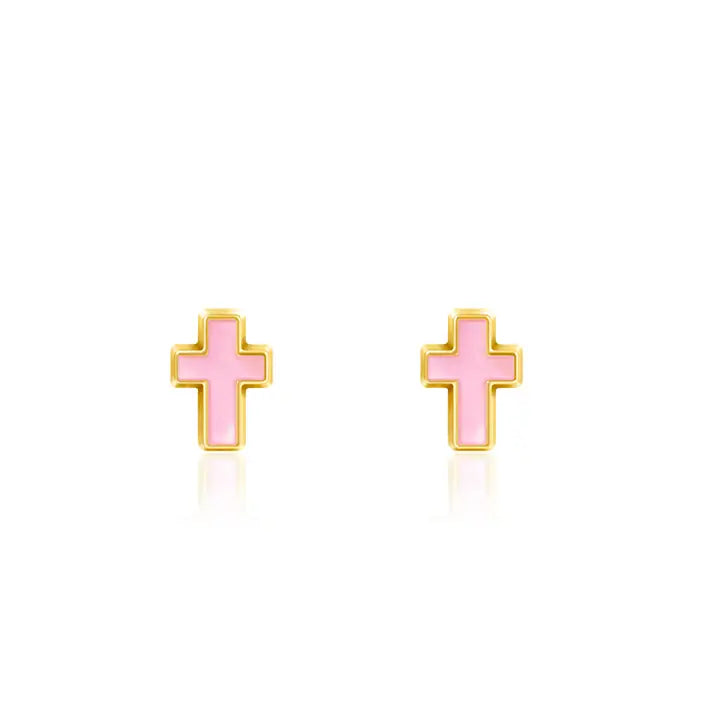 Pink Cross earrings A Touch of Magnolia Boutique