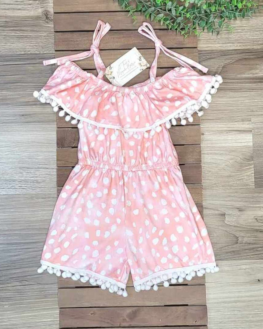 Pink Fawn Shorts Romper  A Touch of Magnolia Boutique   